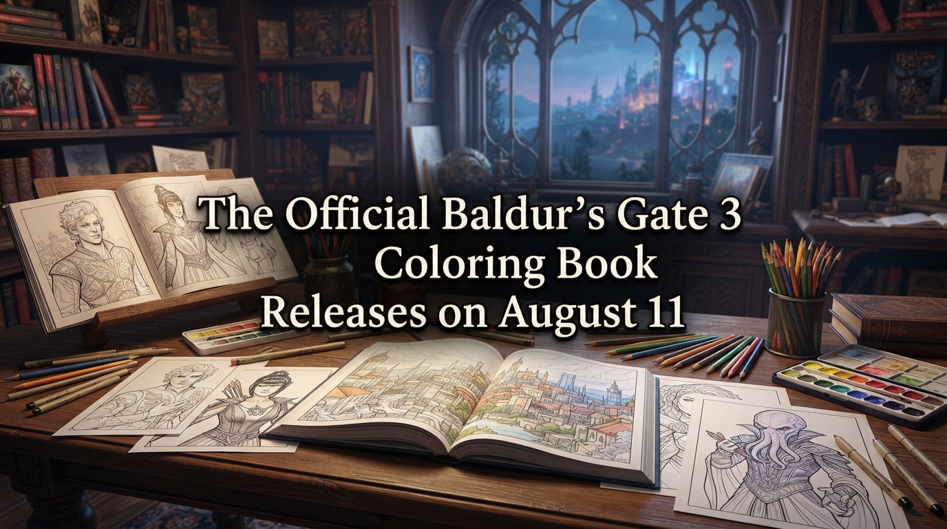 The Official Baldur's Gate 3 Coloring Book Releases on August 11